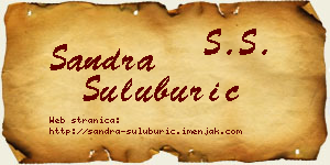 Sandra Šuluburić vizit kartica